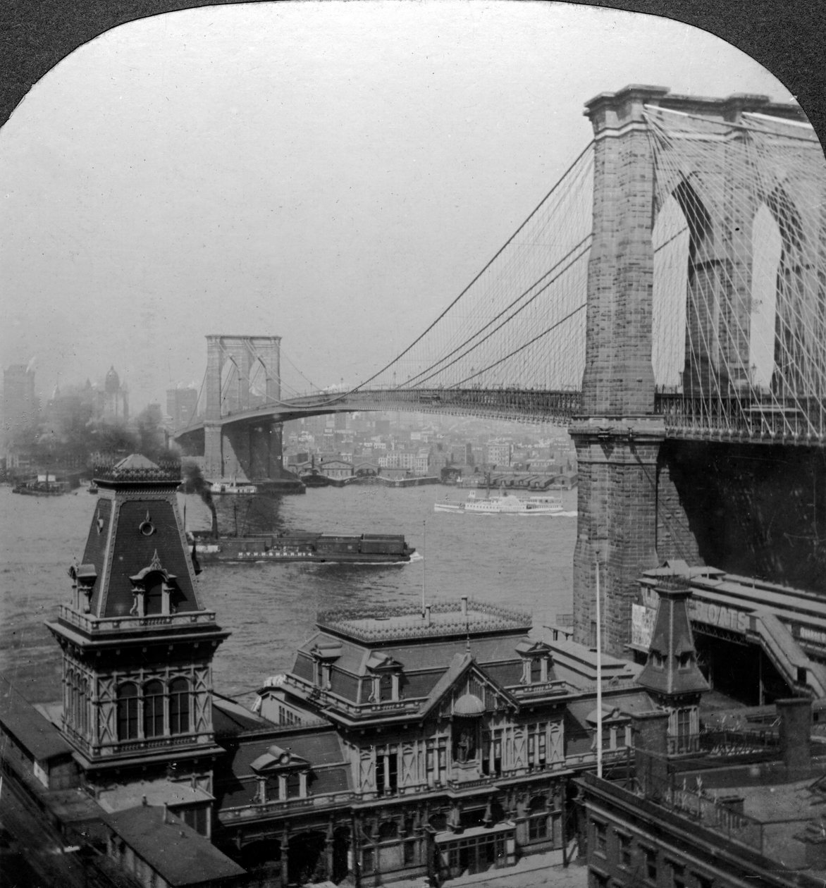 Brooklyn Bridge, New York, USA. av Excelsior Stereoscopic Tours