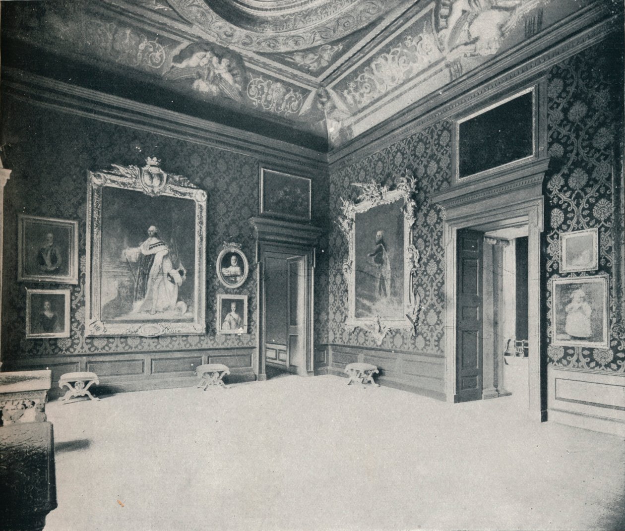 Dronning Carolines tegnestue, ved Kensington Palace, ca 1899, 1901 av Eyre and Spottiswoode