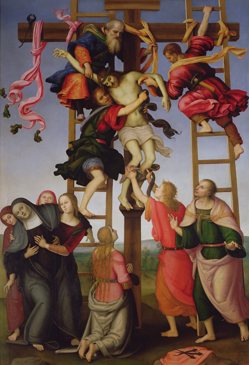 The Deposition, 1503-7 (tempera på panel) av F. and P.Perugino Lippi