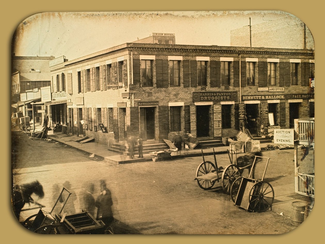 Corner of Clay and Montgomery Streets, San Francisco. av F. Coombs