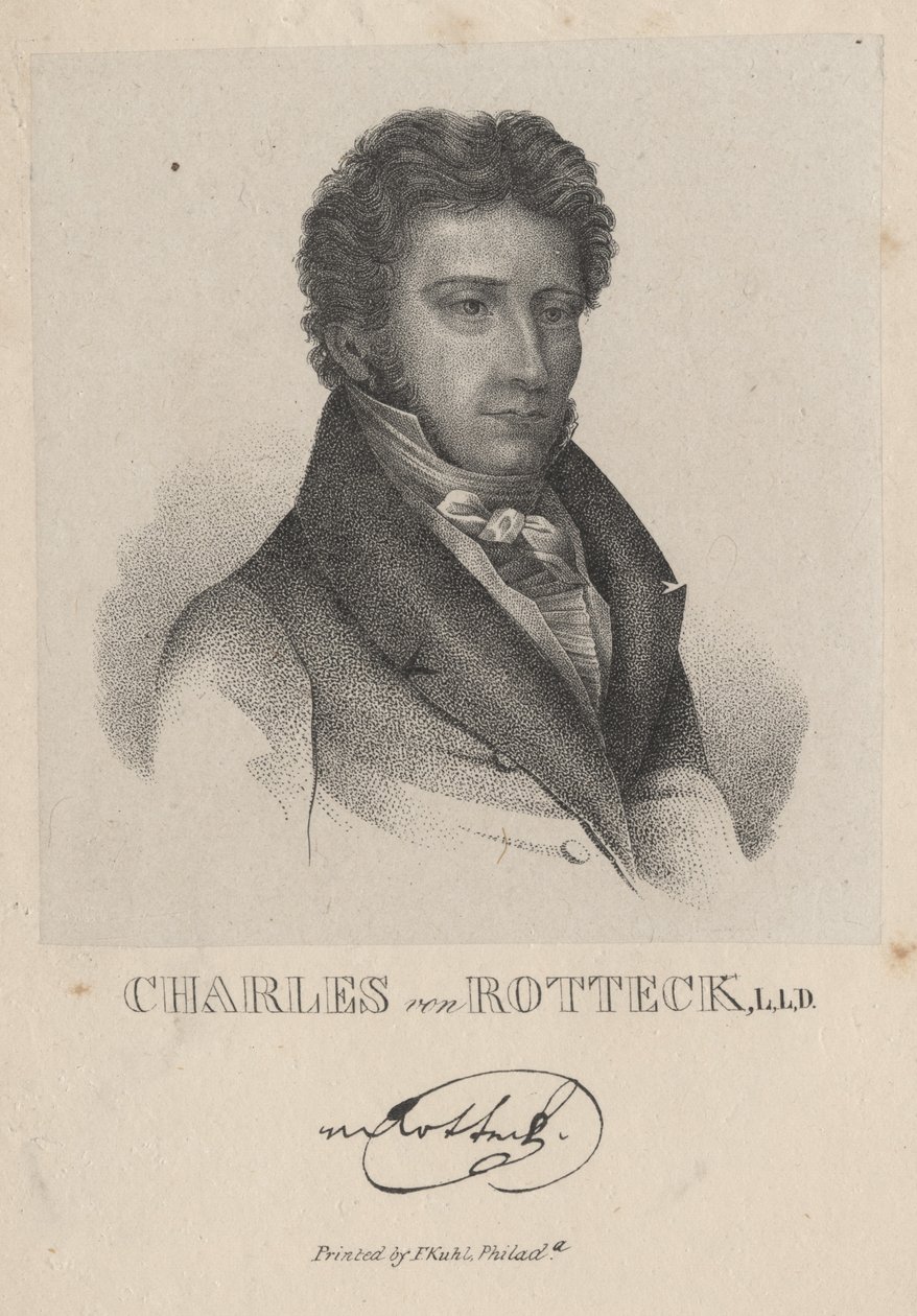Charles von Rotteck, L.L.D., 1843 av F. Kuhl
