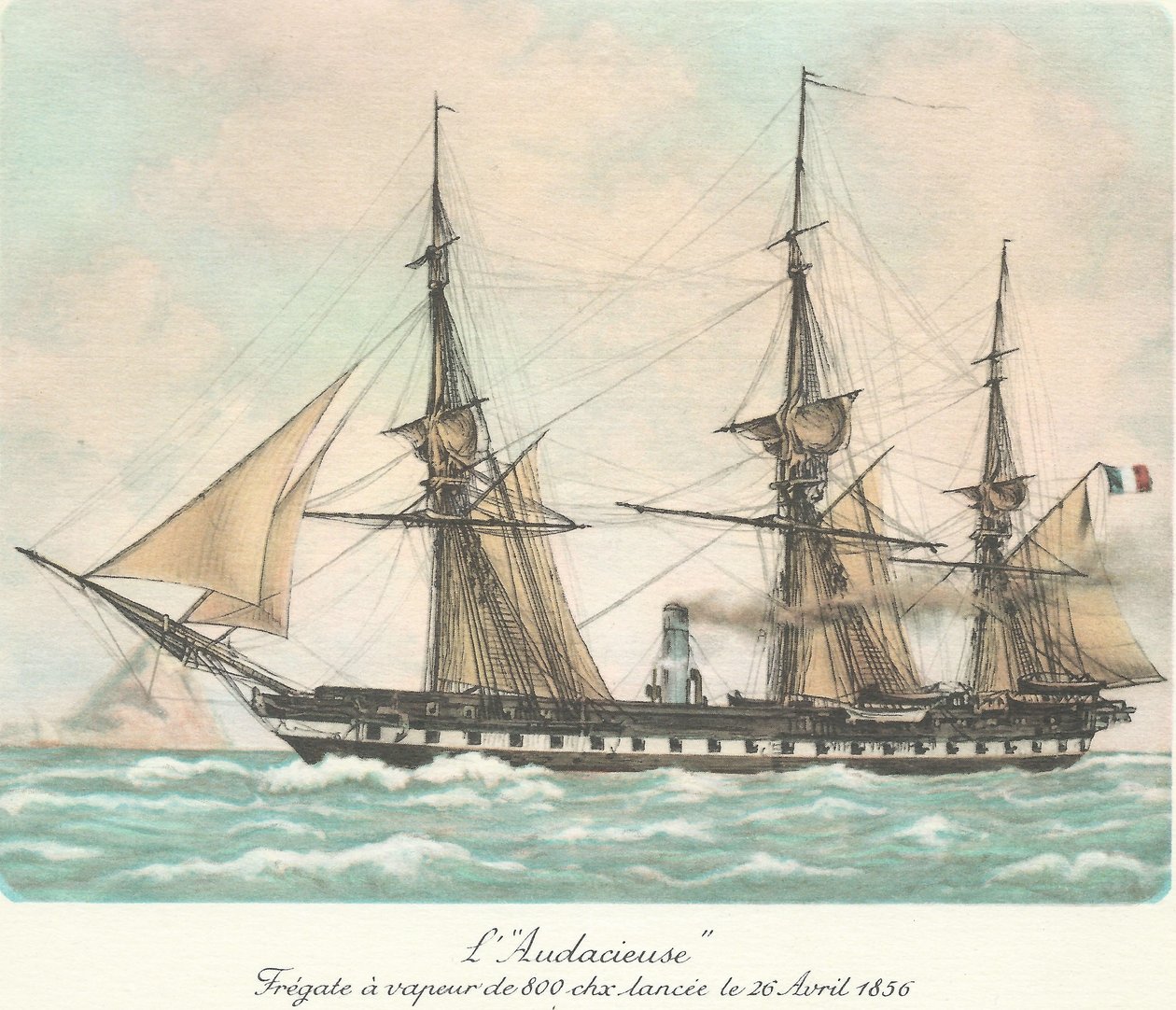 Frégat L´Audacieuse av F. Roux