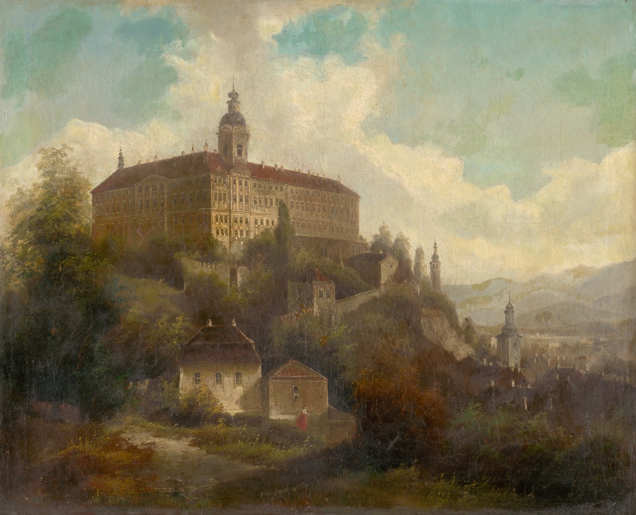 Landskap med et slott av F. W. Jankovský