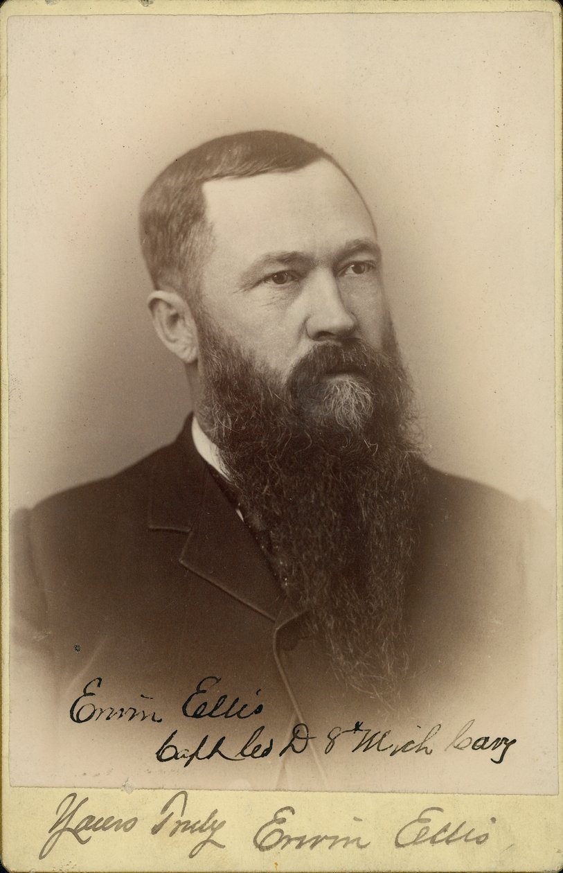 Erwin Ellis, kaptein, kompani D, 8. Michigan Cavalry (Union). av F.D. Guild