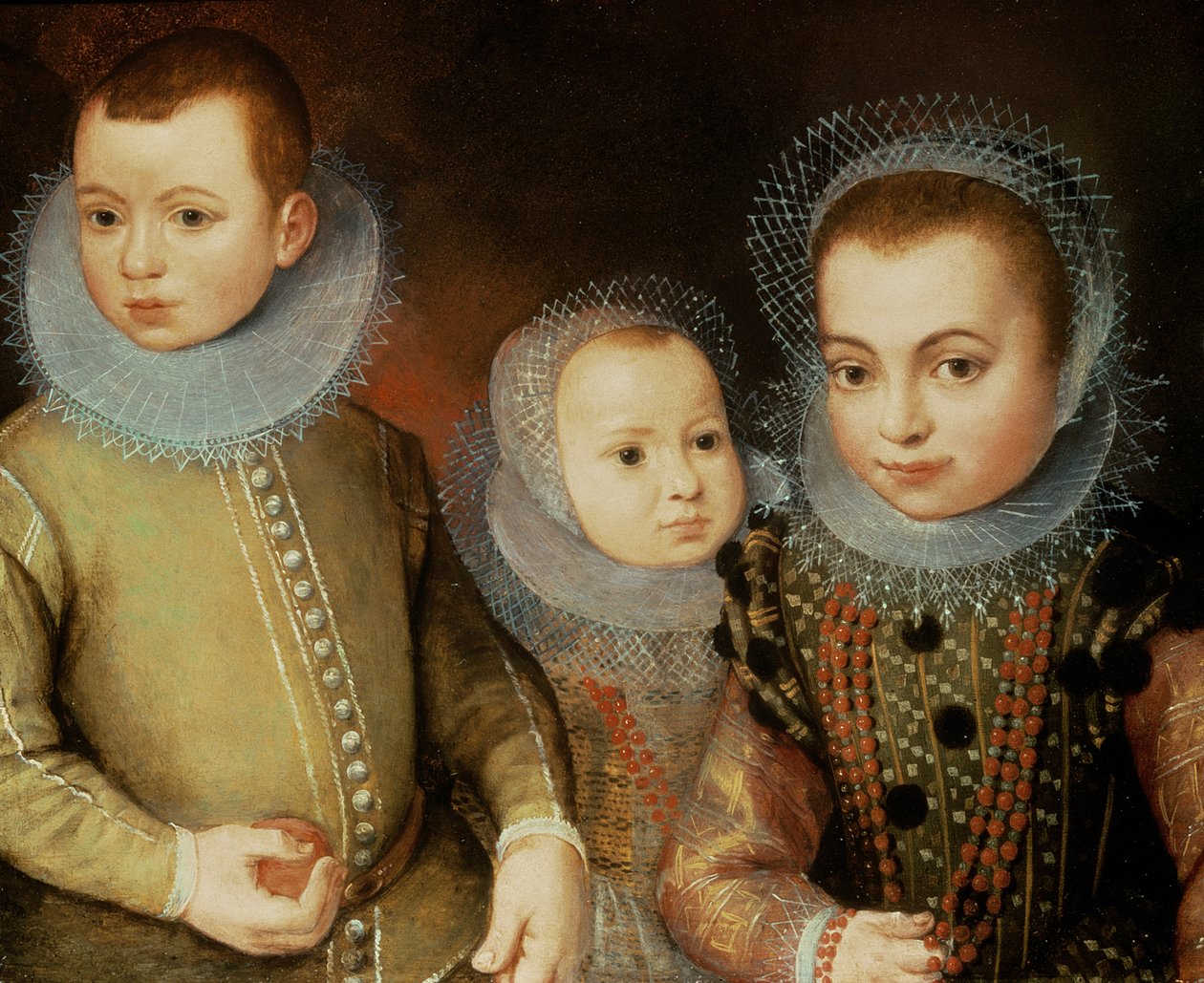 Portrett av tre Tudor-barn av F.F.