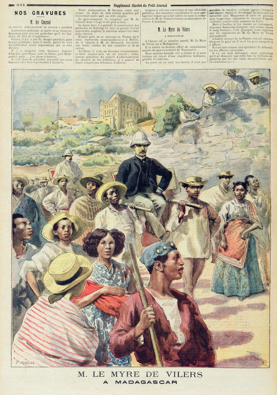 M. le Myre de Vilers på Madagaskar, illustrasjon fra 