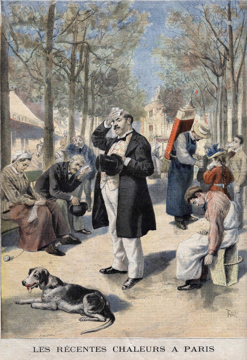 De siste heatene i Paris - i Le petit Journal du 22.09.1895 av F.L. and Tofani Oswaldo  Meaulle