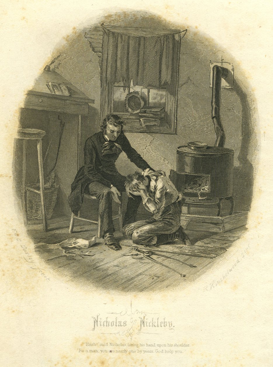 Nicholas Nickleby: Nicholas og Smike, 1867 av F.O.C. and McRae, C. John Darley