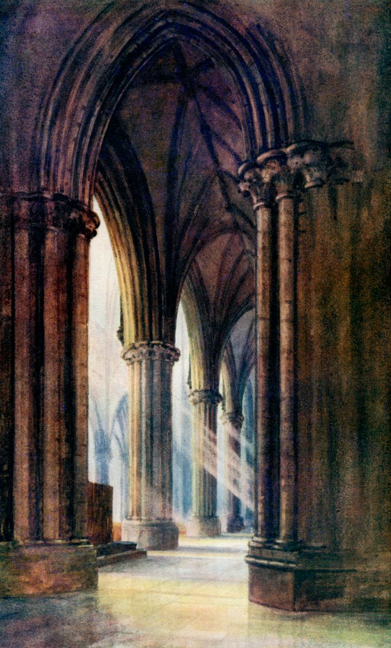 Interiør av Lincoln Cathedral, 1924-1926 av FP Dickinson