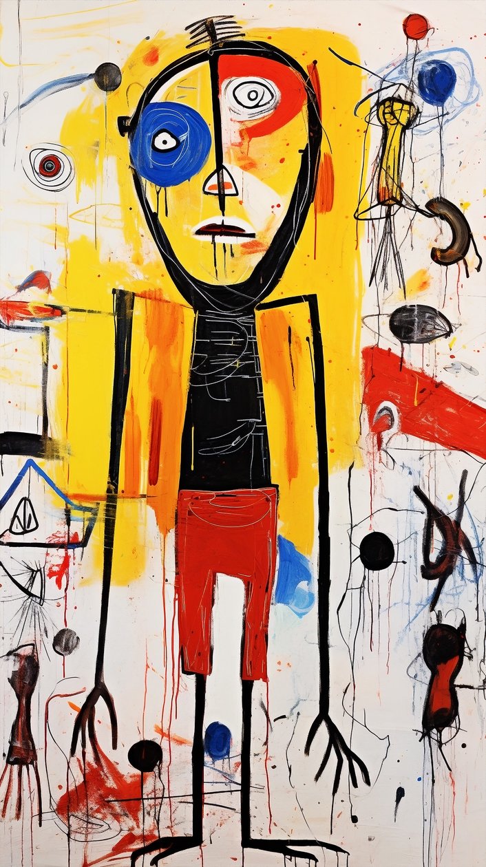 Naiv kunst og folkekunstmaleri, primitiv veggdekor, lerretstrykk online av F. Abderrahim