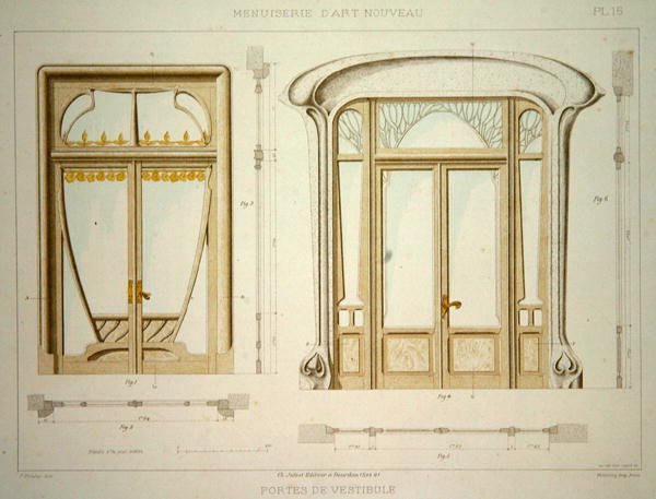 Design for halldører, illustrasjon fra 