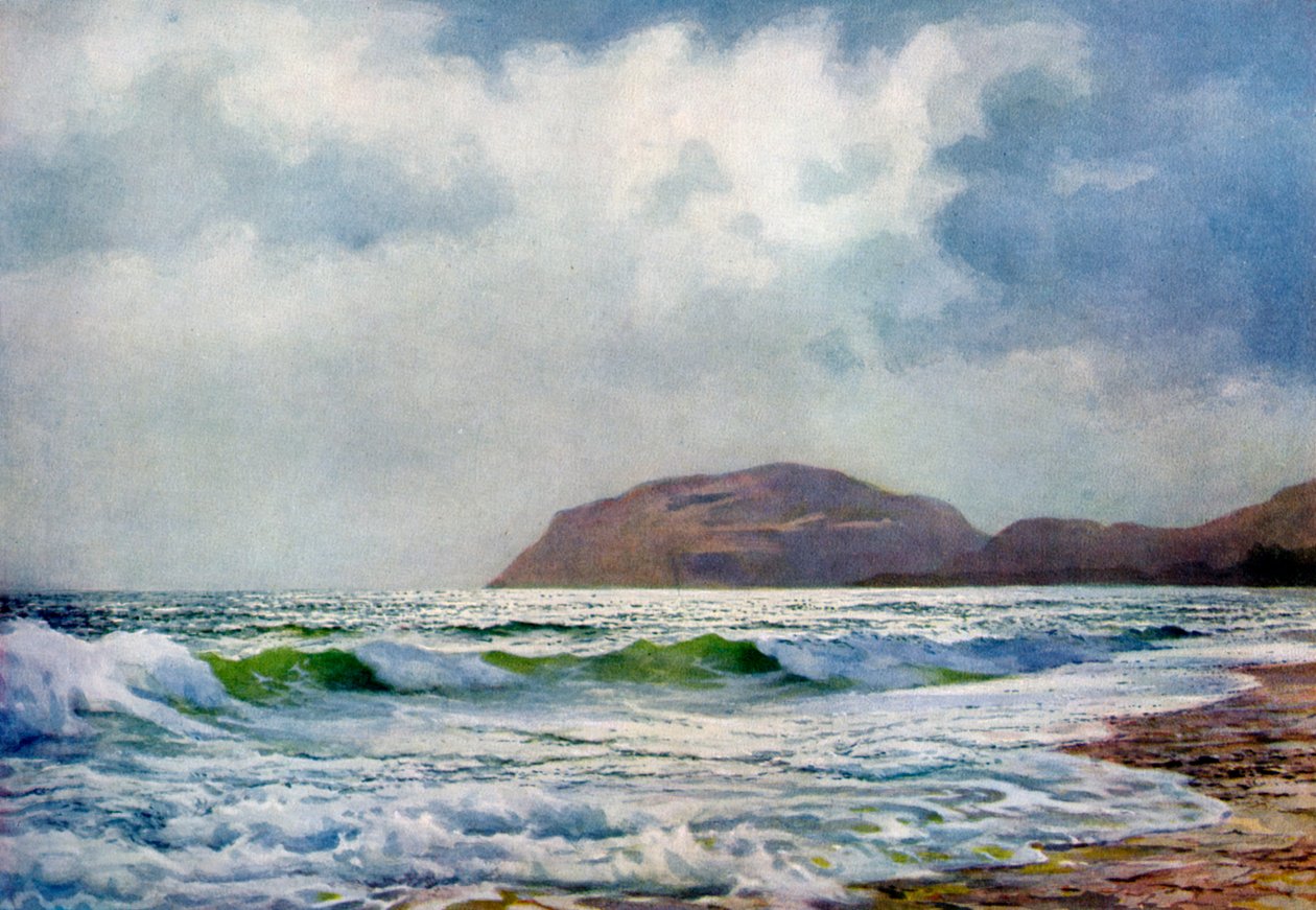 En stormfull dag nær Llandudno, Wales, 1924-1926 av F. C. Varley