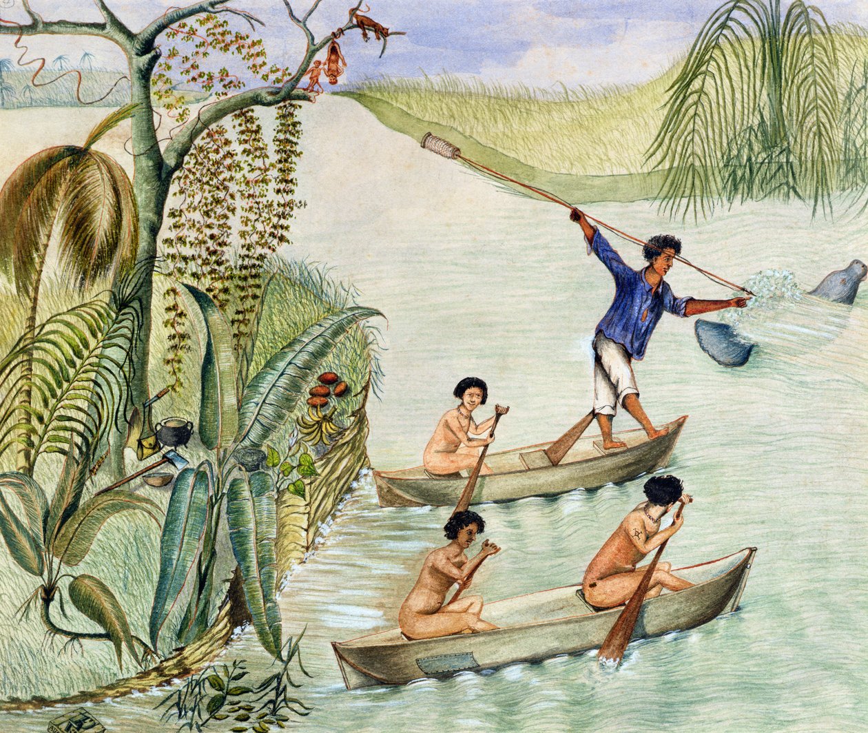 Manatee Hunting, Lake Nicaragua av F. Deiezmann