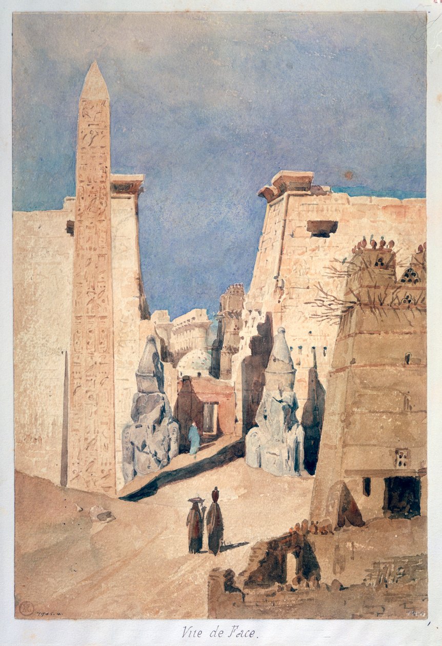 Louxor, forfra, 1800-tallet av F. H. Naudin