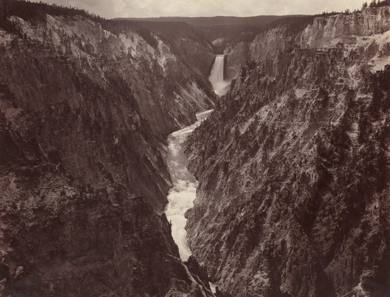 Grand Canyon i Yellowstone og Falls av F. Jay Haynes