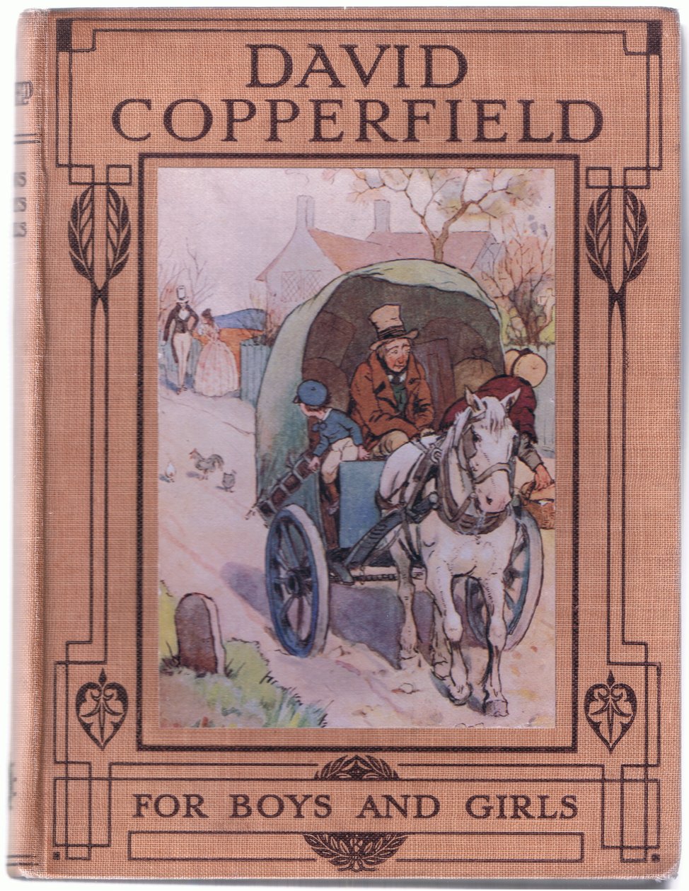 Forsidedesign, illustrasjon fra David Copperfield, 1914 av F. M. B. Blaikie