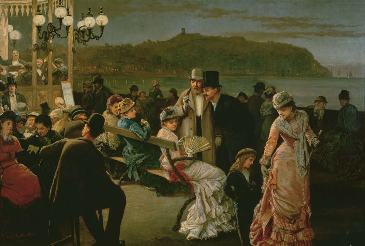 Scarborough: Spa om natten, ca. 1879 av F. Sydney Mauchamp