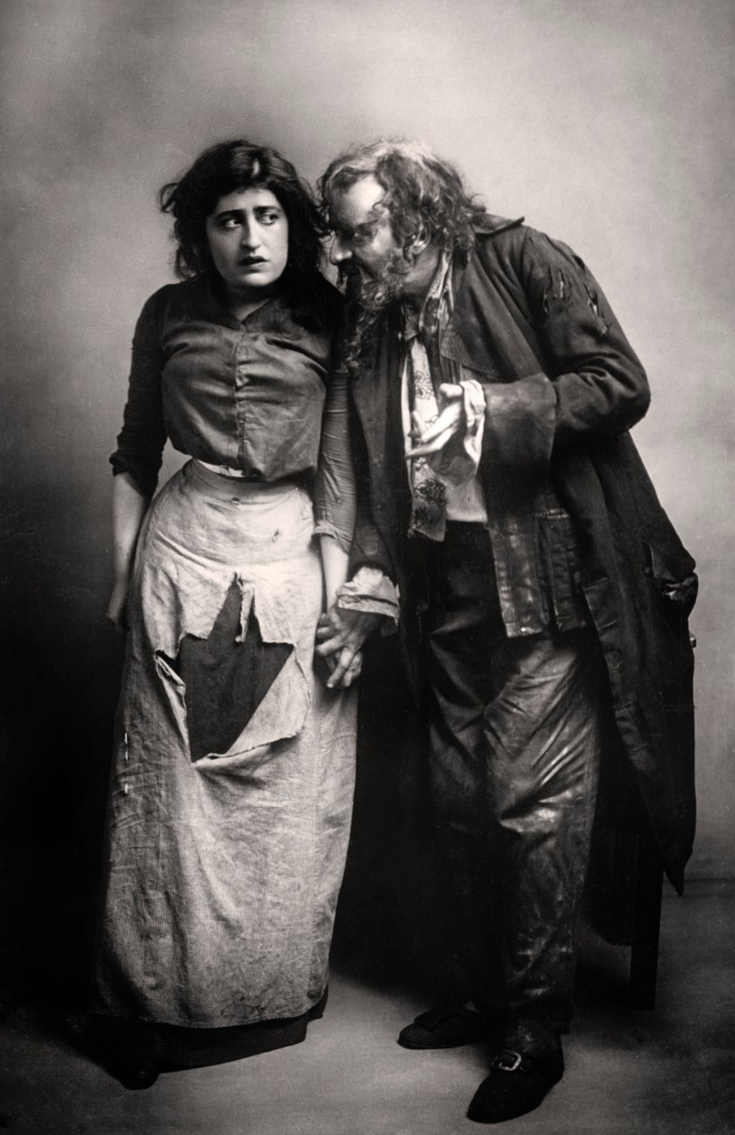 Constance Collier 1878-1955 og Herbert Beerbohm Tree 1853-1917, engelske skuespillere, 1906. av F. W. Burford