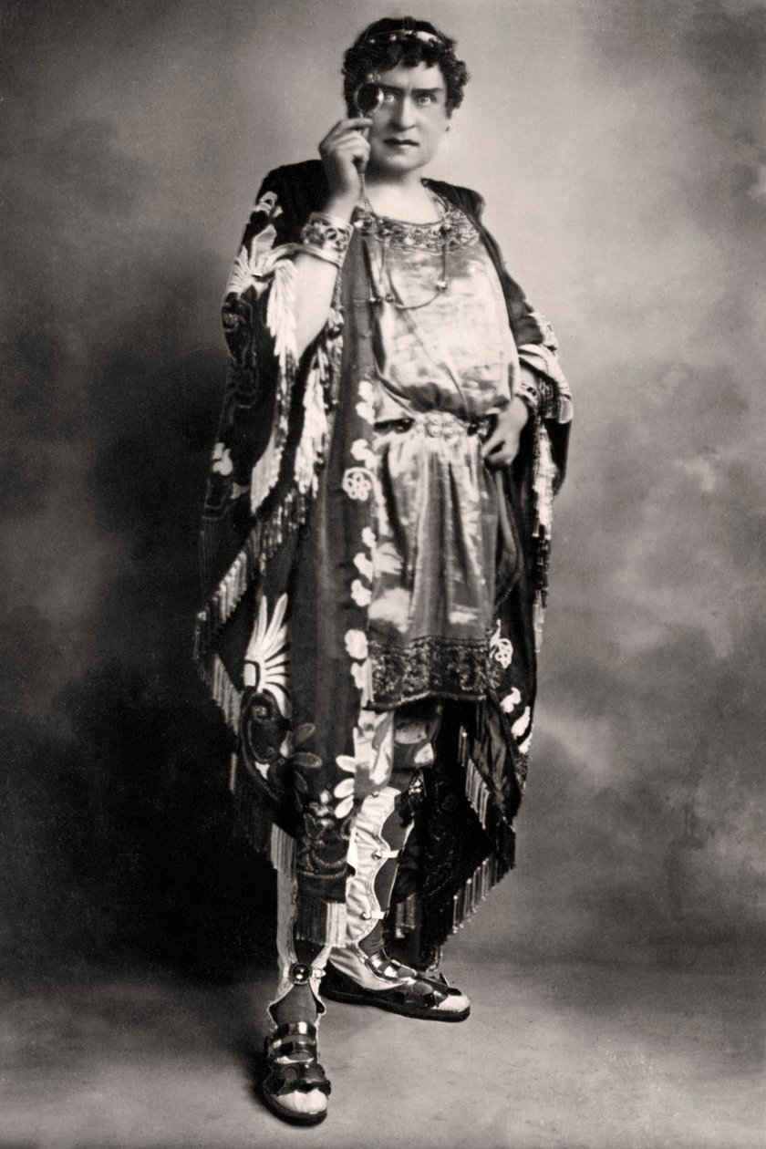 Herbert Beerbohm Tree 1853-1917, engelsk skuespiller, tidlig på 1900-tallet. av F. W. Burford