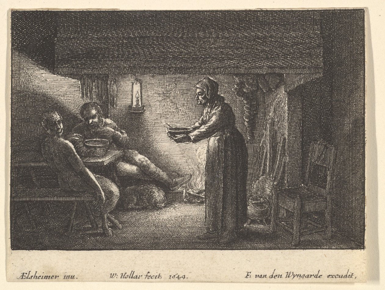 Satyren og bonden, 1644. av F van den Wyngarde