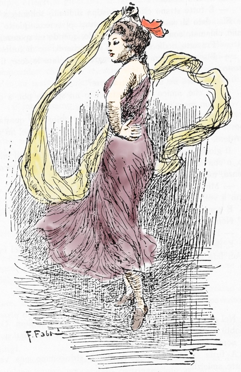 Portrett av Marie Anne de Cupius de Camargo dit La Camargo (1710-1770) danser under passasjen til Giacomo Casanova (1725-1798) i Paris av Fabio Fabbi