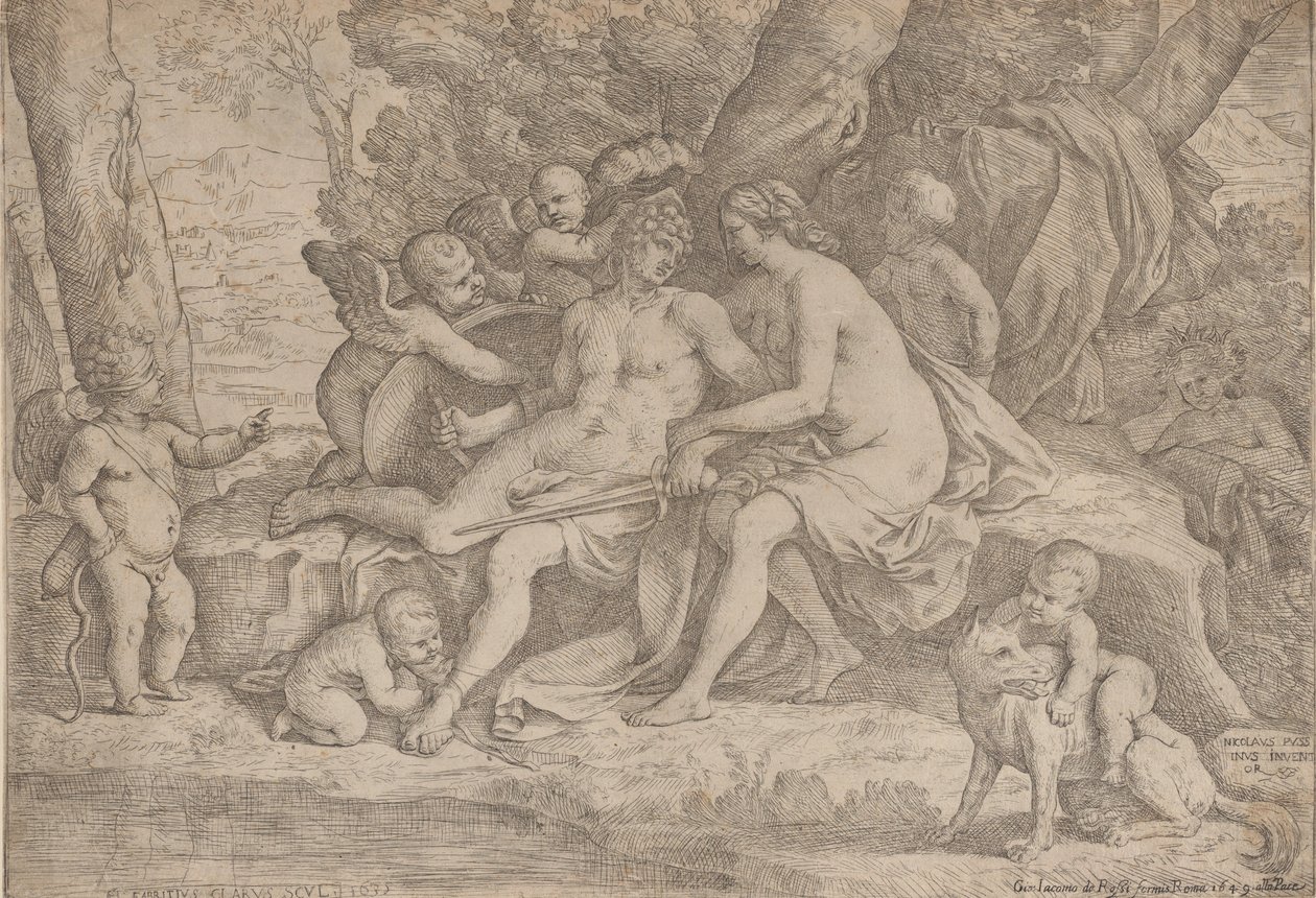 Mars og Venus, 1635-49. av Fabrizio Chiari