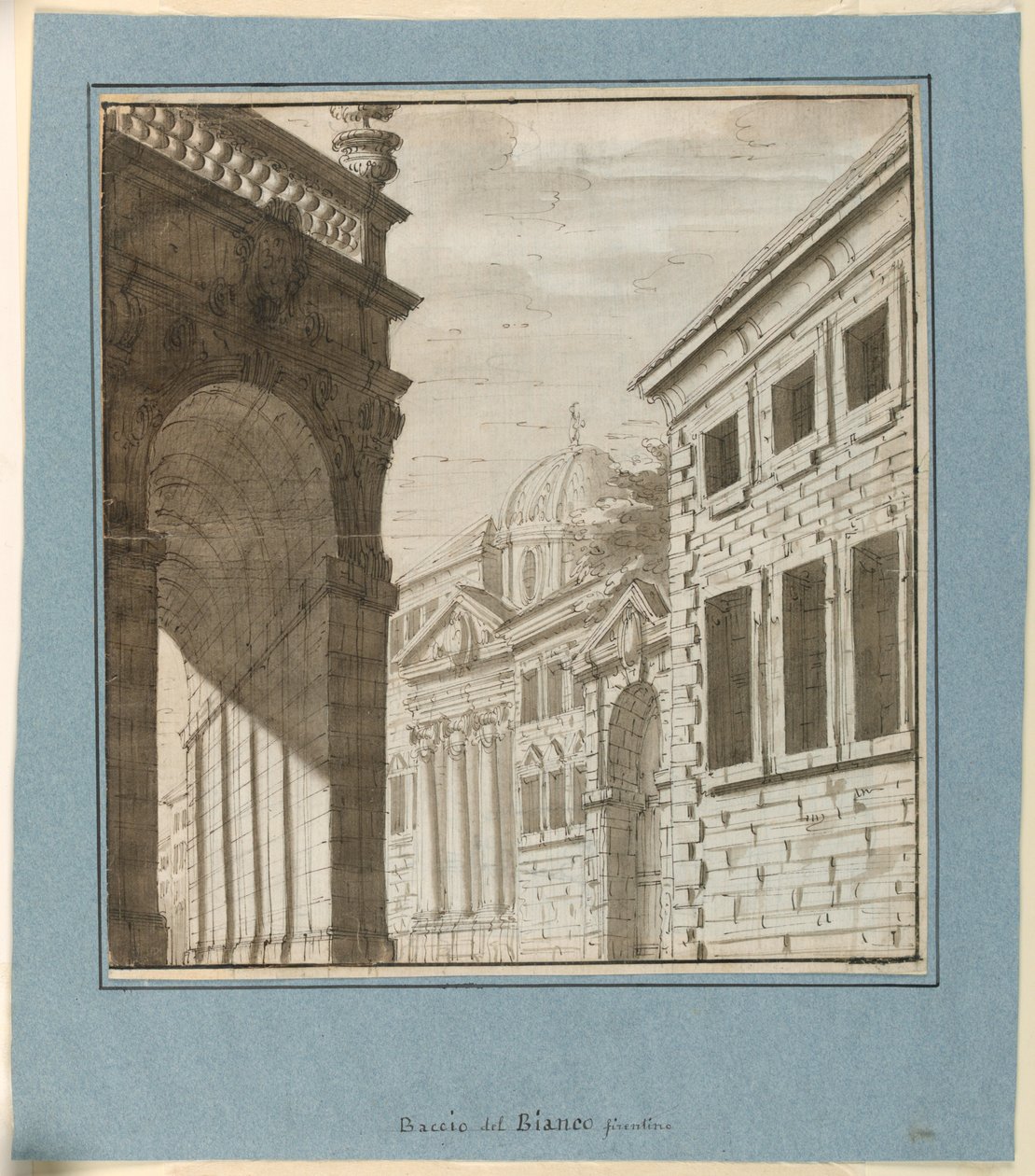 Scenedesign: By med en Loggia av Fabrizio Galliari