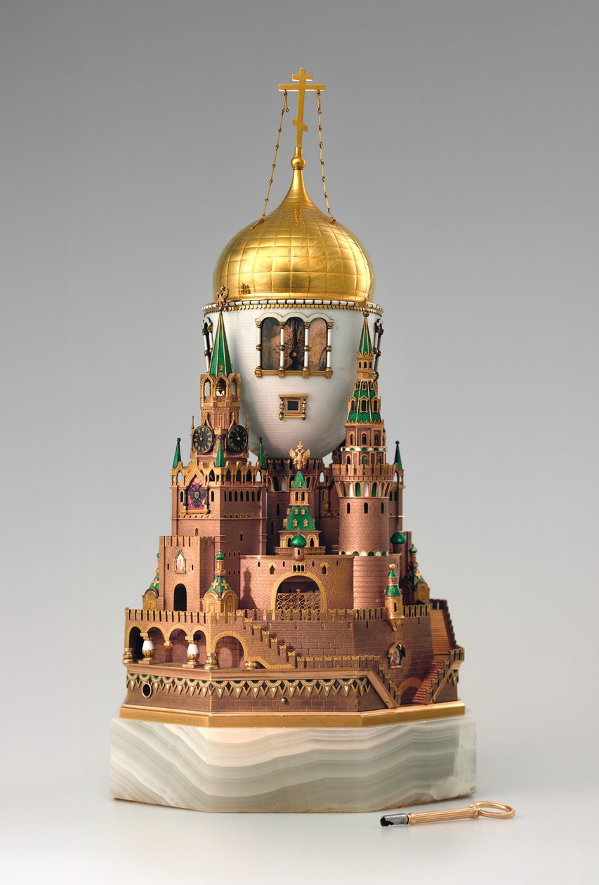 Påskeegg Moskva Kreml, 1904-1906 av Factory Fabergé Russian Master