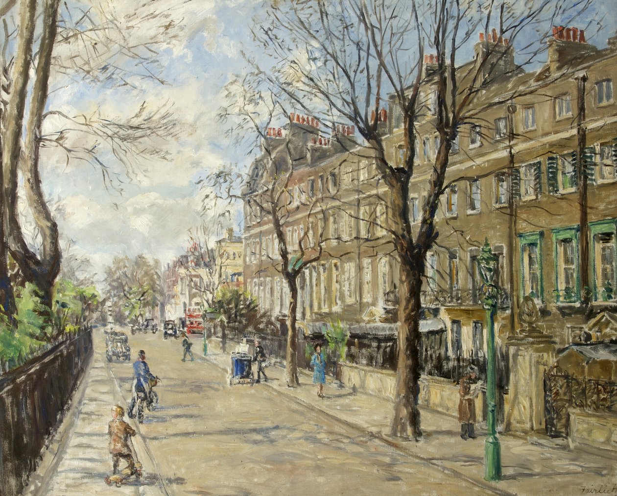 Cheyne Walk, april 1939, 1943 av Fairlie Harmar