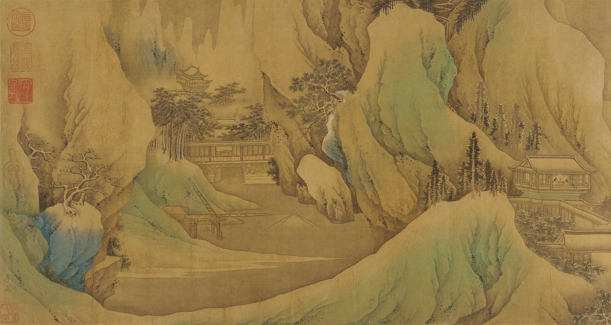 Reiser ved daggry i de snødekte foten, Qing-dynastiet, 1600-tallet. av Fan Qi