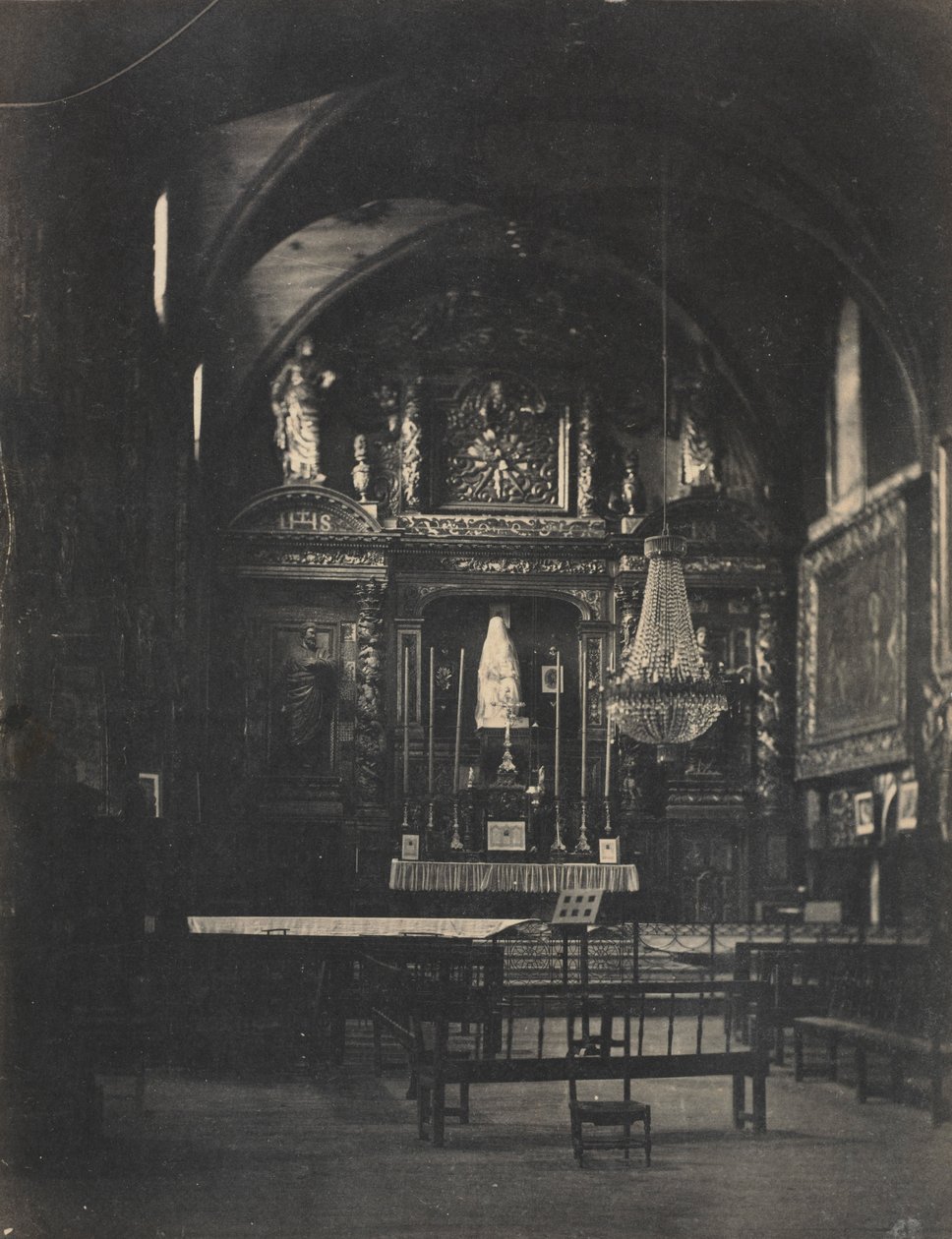 Kirkens interiør, ca. 1855. av Farnham Maxwell Lyte