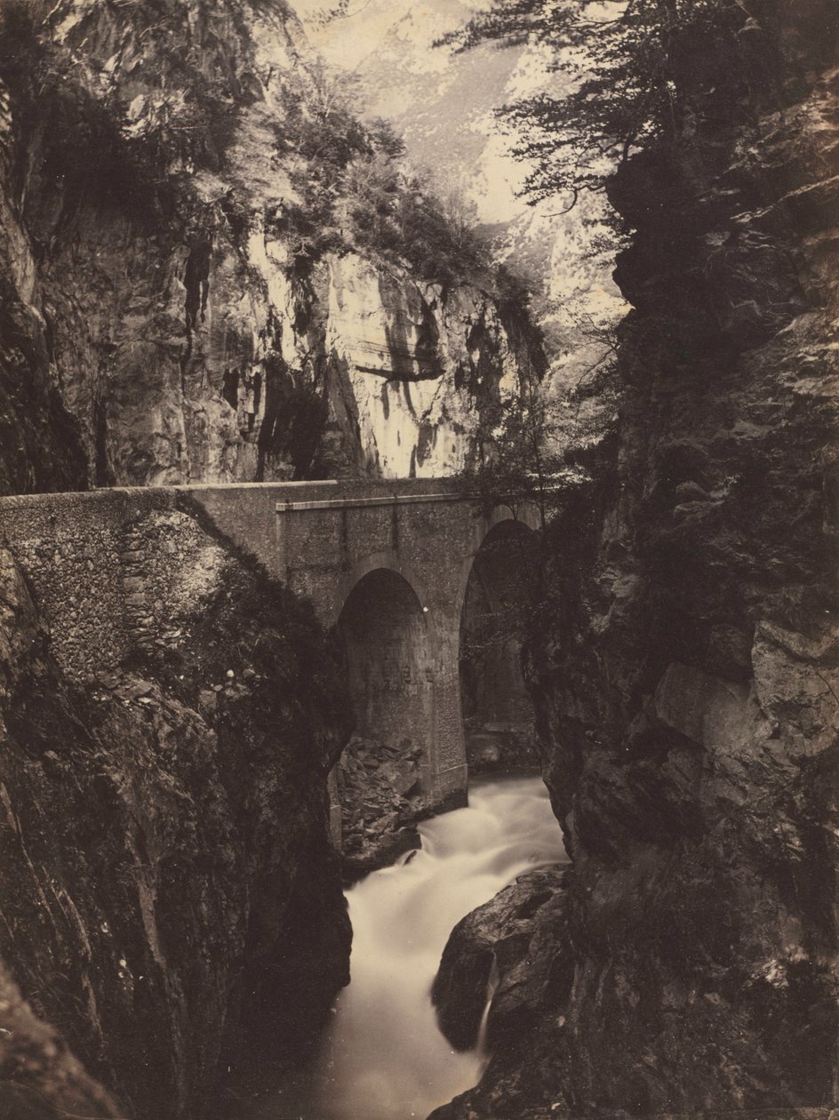 Veien til Eaux-Chaudes, Pyreneene recto, ca. 1855. av Farnham Maxwell Lyte