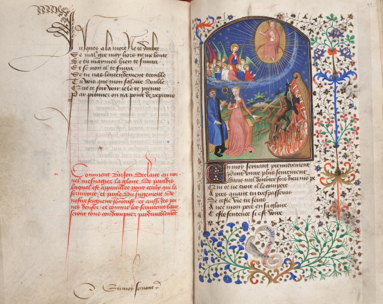 Fattigdommens eller rikdommens vei, ca. 1425-50 (tempera på vellum) av Fastolf Master