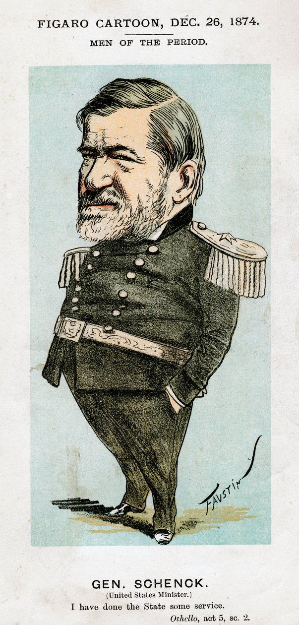 Robert C Schenck , general og diplomat i den amerikanske hæren, 1874. av Faustin