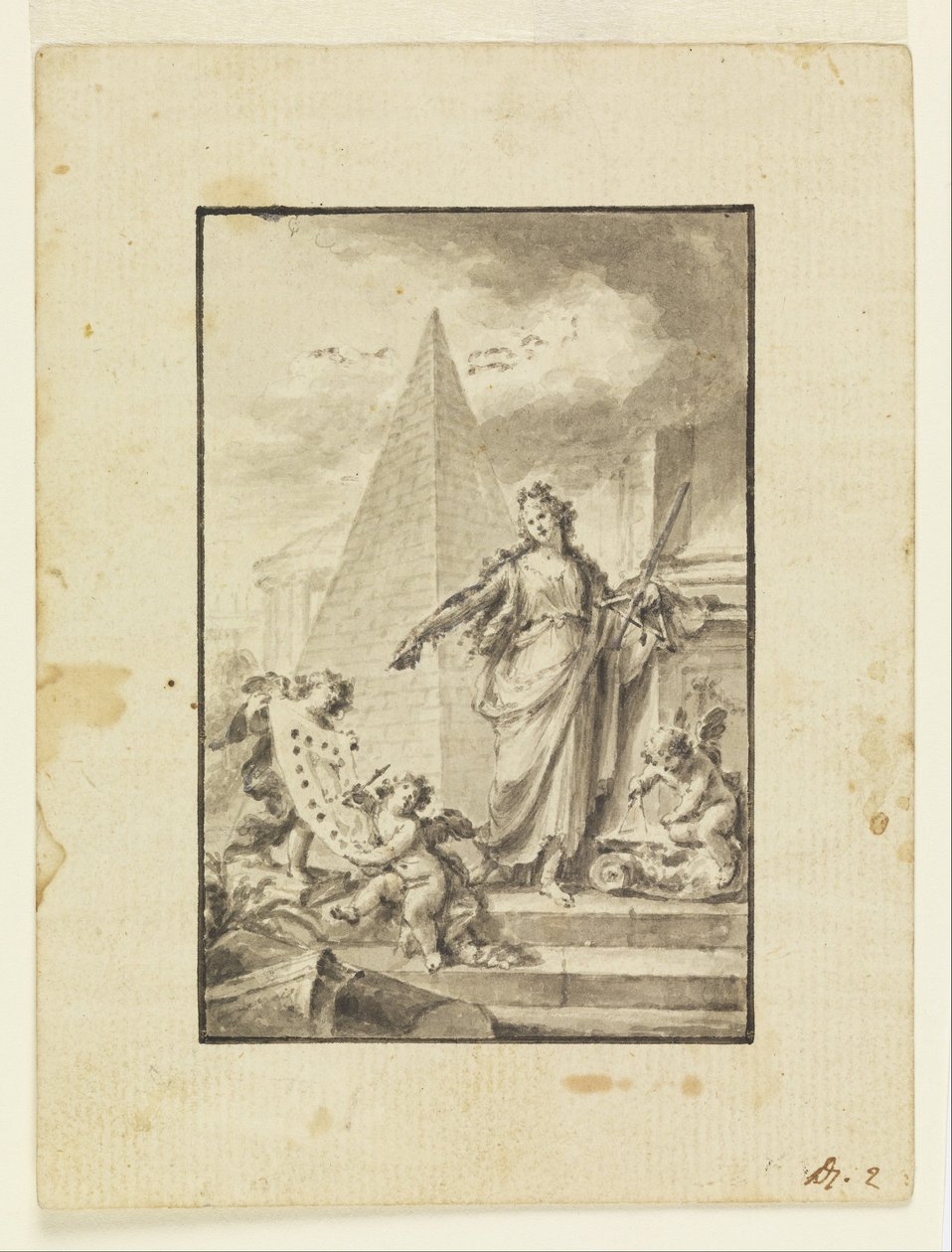 Design for en illustrasjon-arkitektur av Fedele Fischetti
