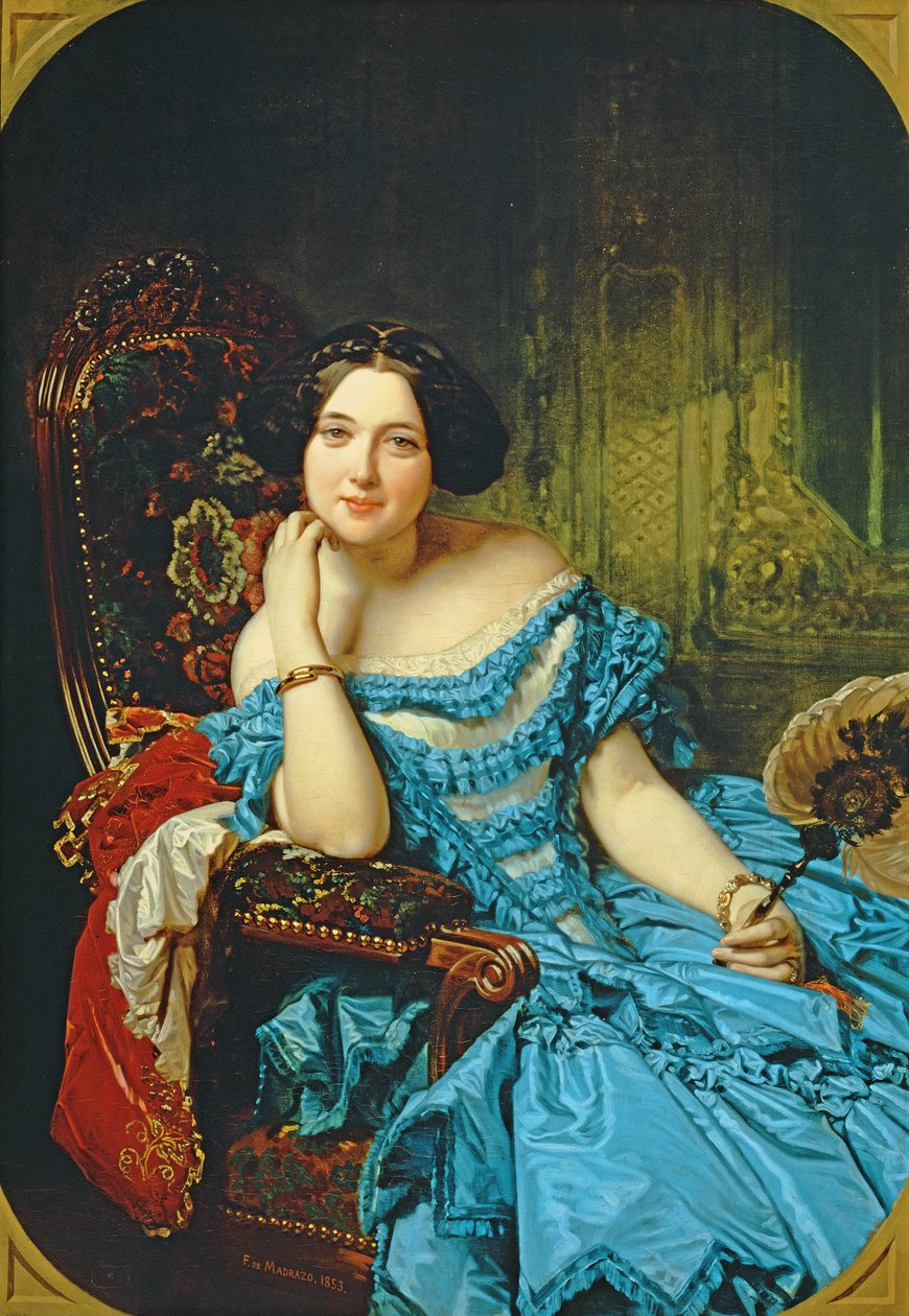 Portrett av Amalia de Llano y Dotres, grevinne av Vilches, 1853 av Federico de Madrazo y Kuntz