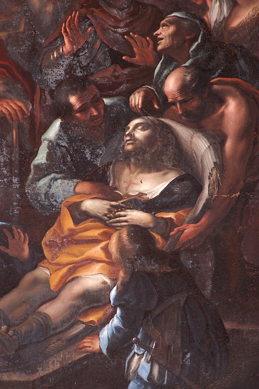 St. Rochs død i en fengselscelle i Arona, detalj, 1691 av Federico Bianchi