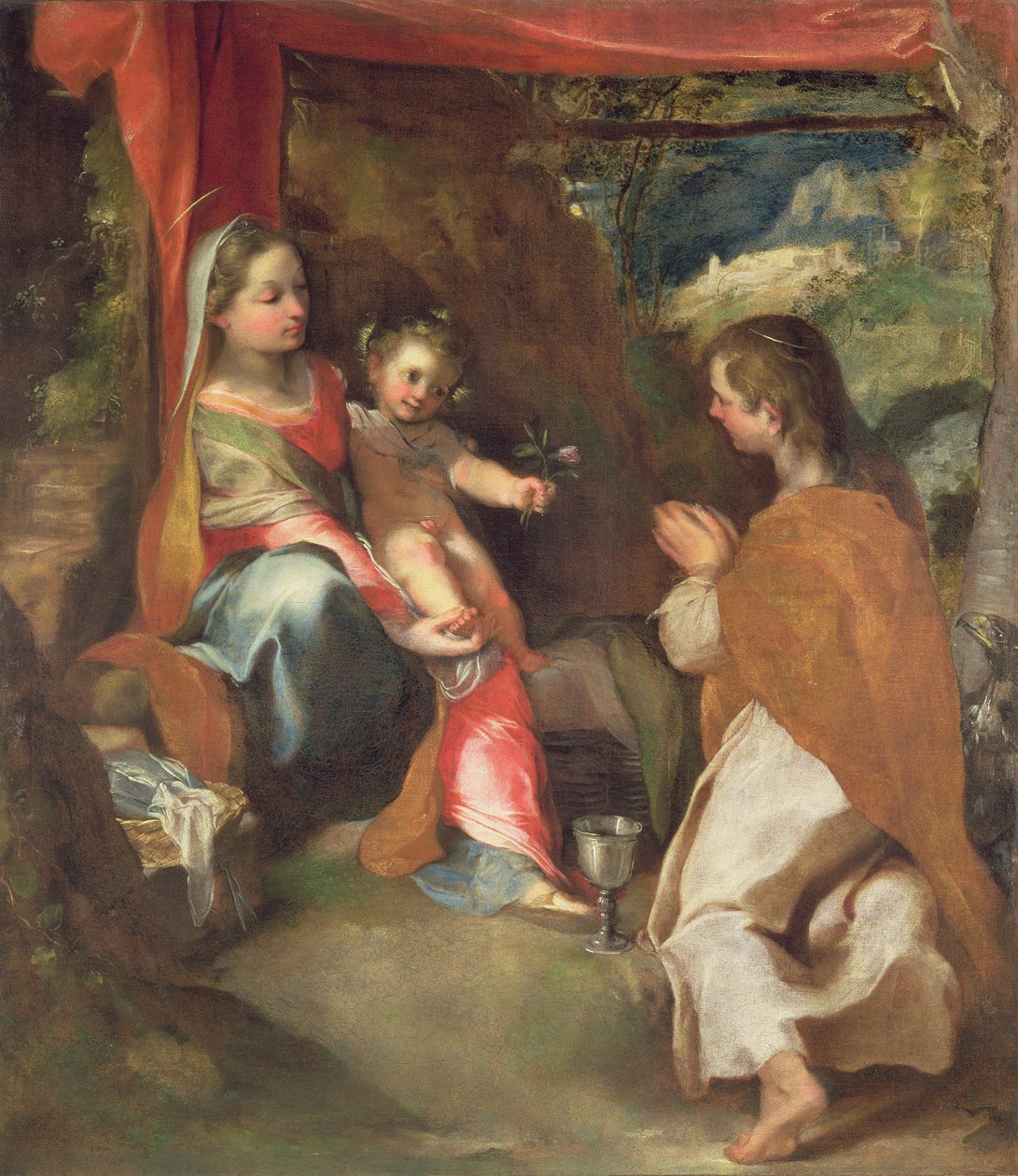 Madonna av San Giovannino med Johannes evangelisten av Federico Barocci