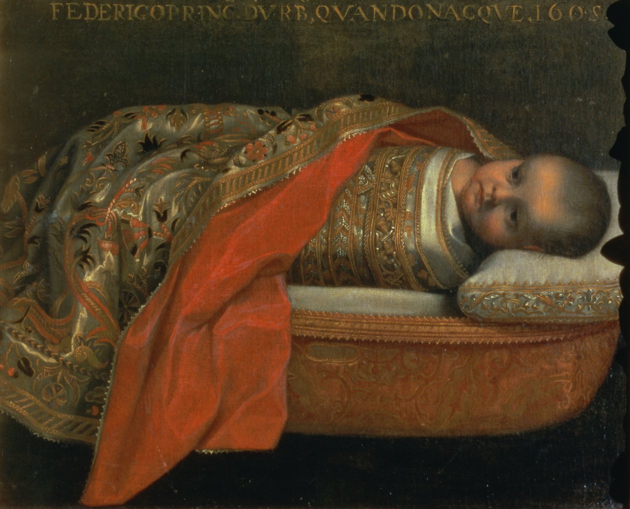 Portrett av den nyfødte Federigo di Urbino, 1605 av Federico Barocci