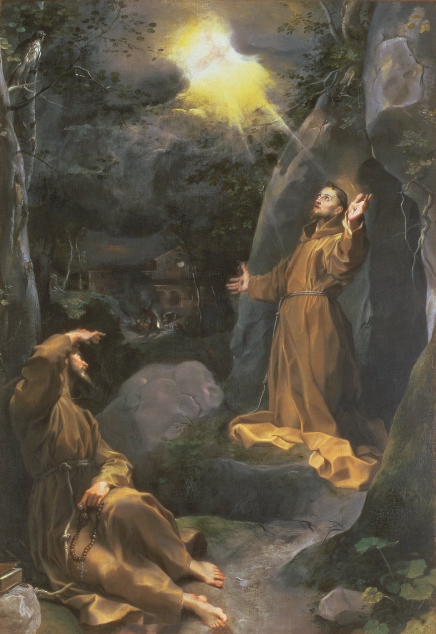 St. Francis mottar stigmata av Federico Barocci