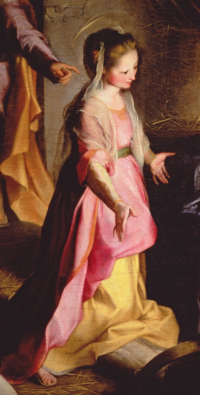 The Adoration of the Child, 1597 (detalj av 38616) av Federico Barocci