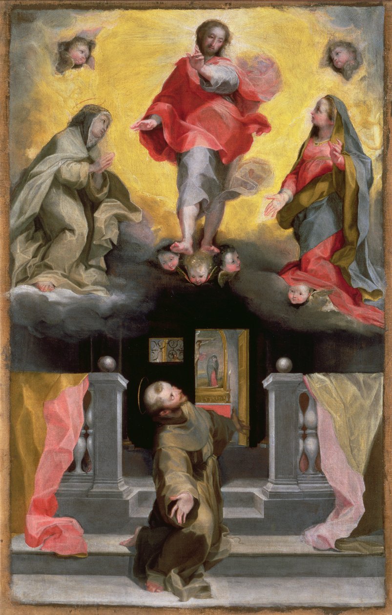 Kristus tilgir St. Frans i en visjon av Federico Barocci