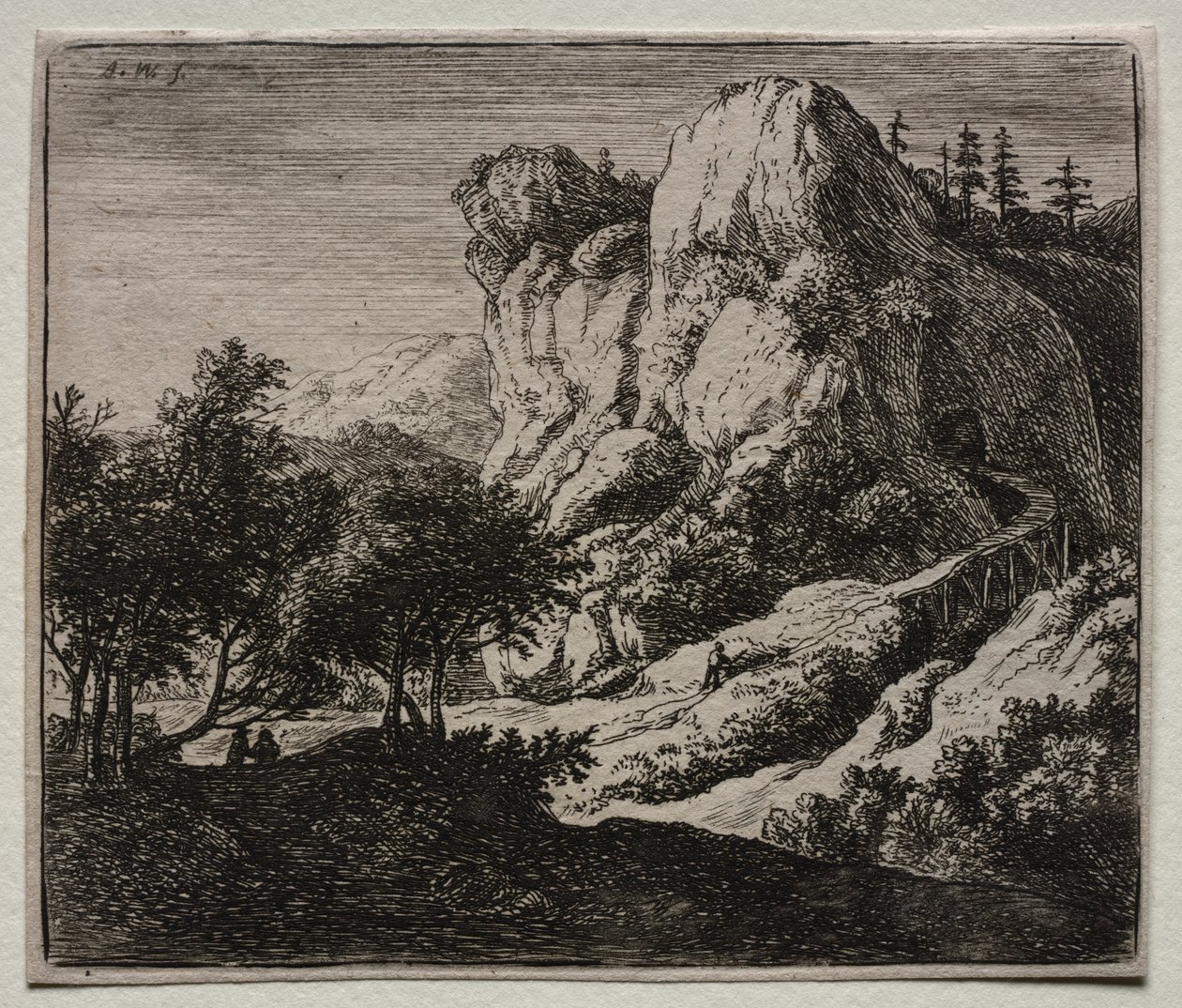 Fire landskap: Den svingete trebroen av Federico Barocci