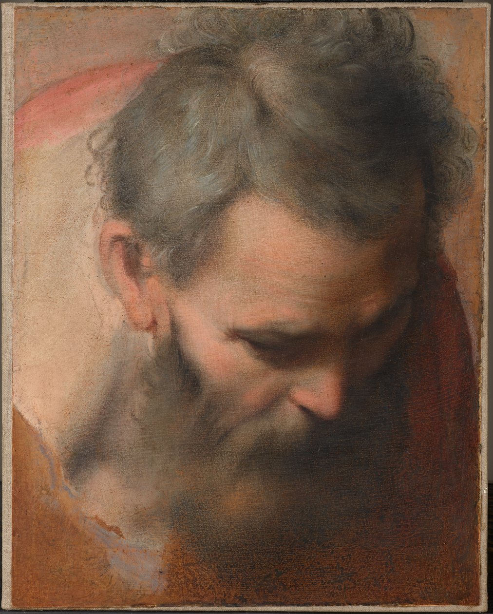 Hodestudie av Sankt Josef av Federico Barocci