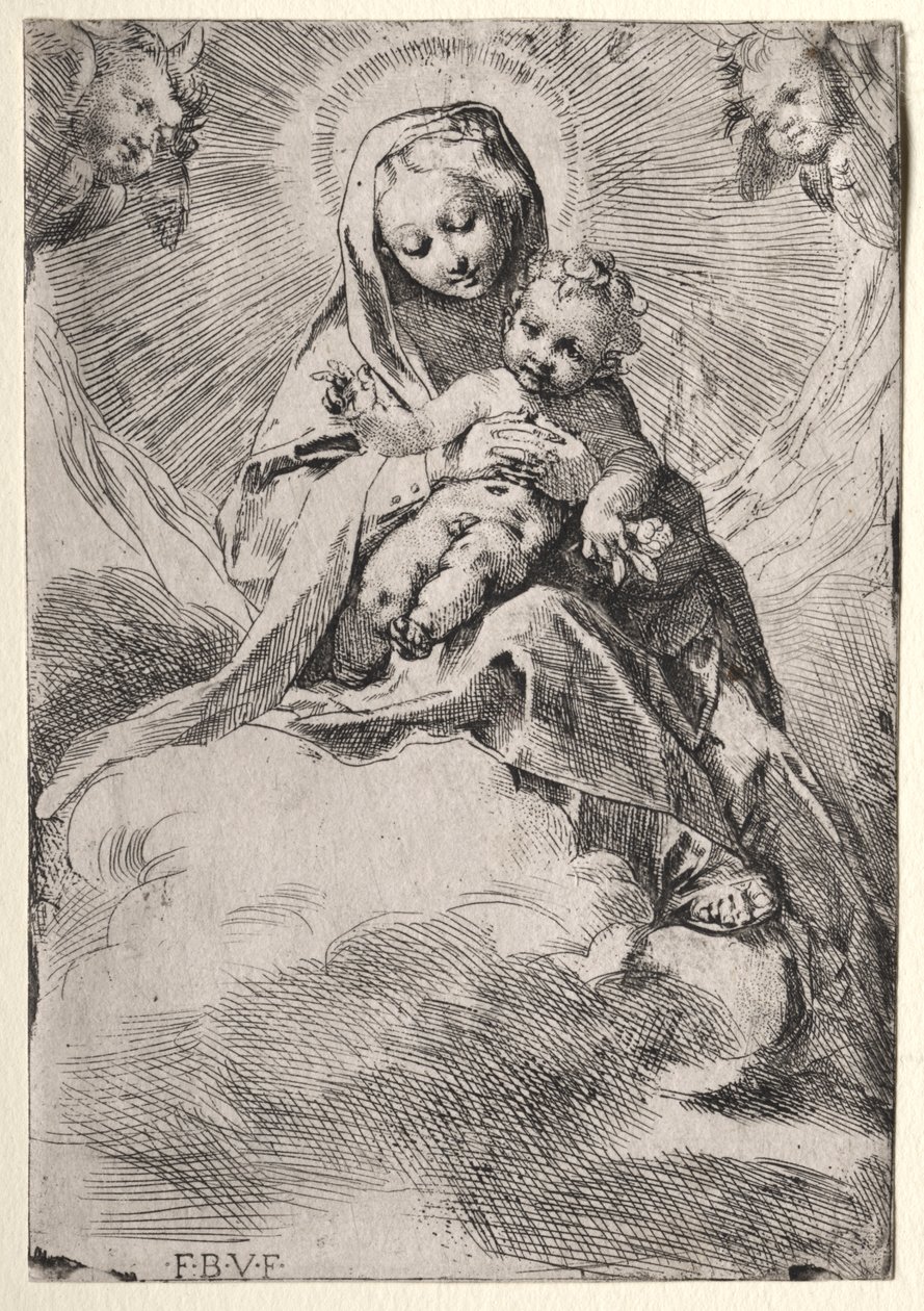 Madonna i skyene av Federico Barocci