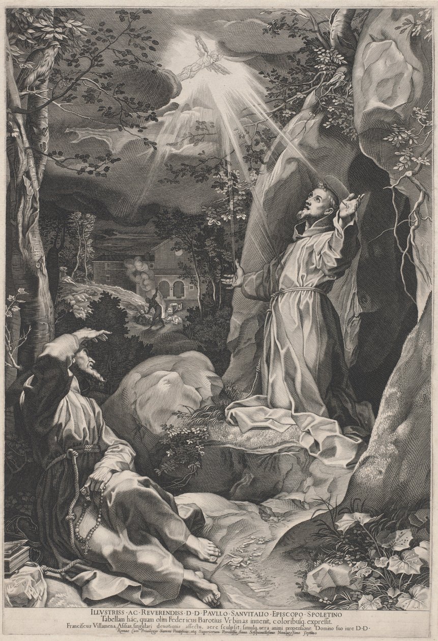 Den hellige Frans mottar stigmataene av Federico Barocci