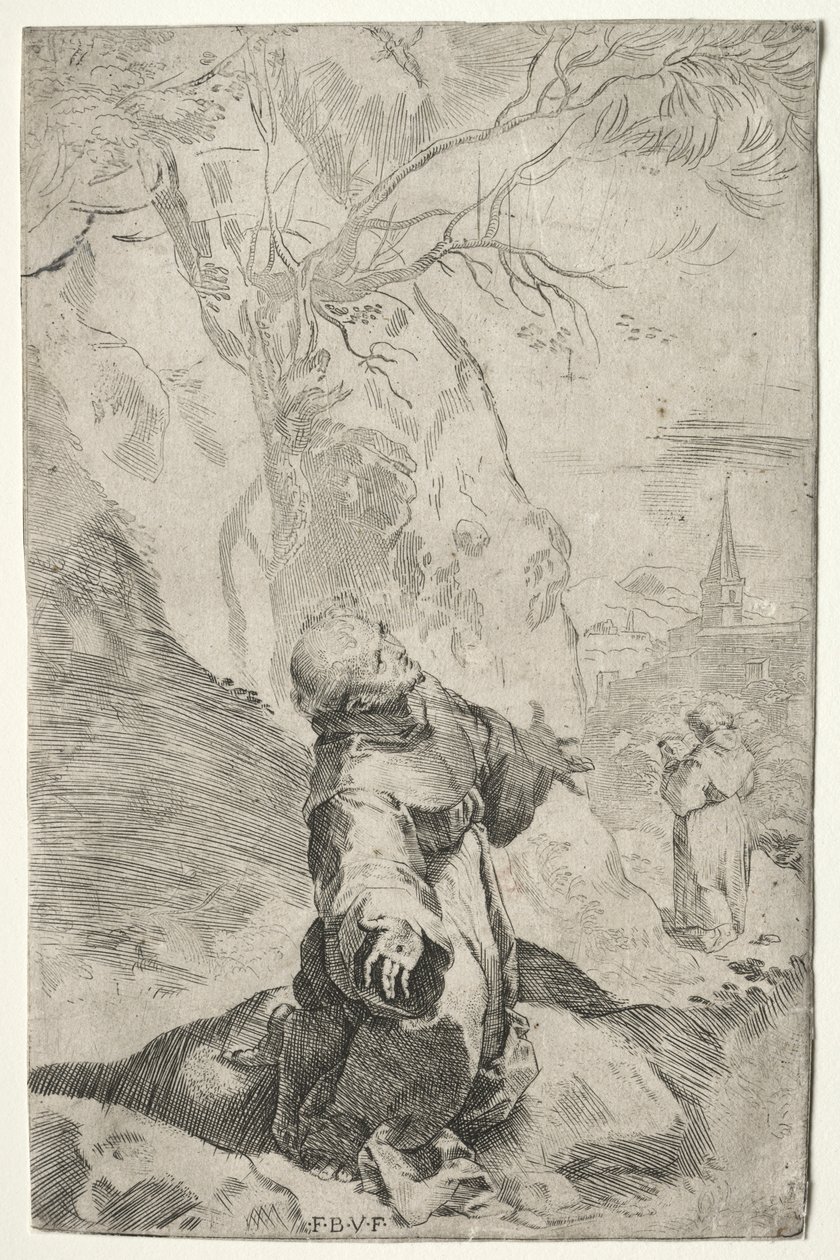 St. Francis mottar Stigmata av Federico Barocci