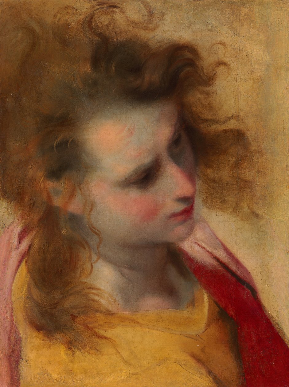 Hodestudie av evangelisten Sankt Johannes av Federico Barocci