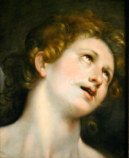 St. Sebastian (olje på papir på lerret) av Federico Fiori Barocci or Baroccio