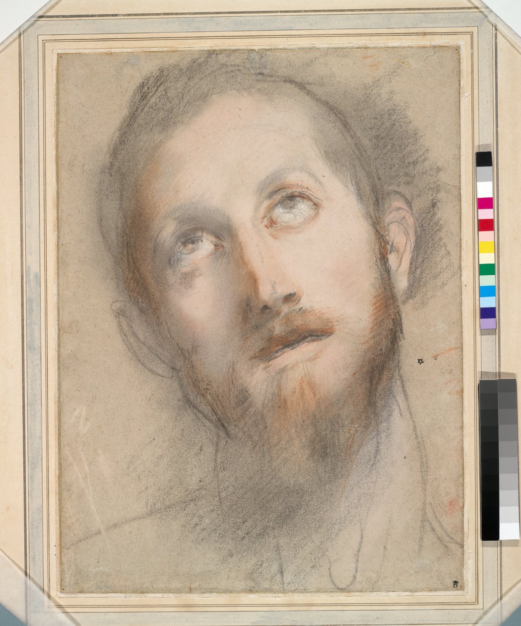 Studie for Kristi hode (farget kritt og pastell på papir) av Federico Fiori Barocci or Baroccio
